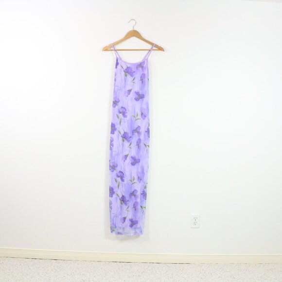 *Accomplice Vintage Purple Floral Maxi Summer Dress - Picture 2 of 7